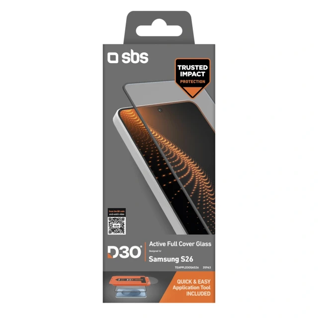 Захисне скло SBS D3O з аплікатором для Samsung Galaxy S26 (8018417535963)
