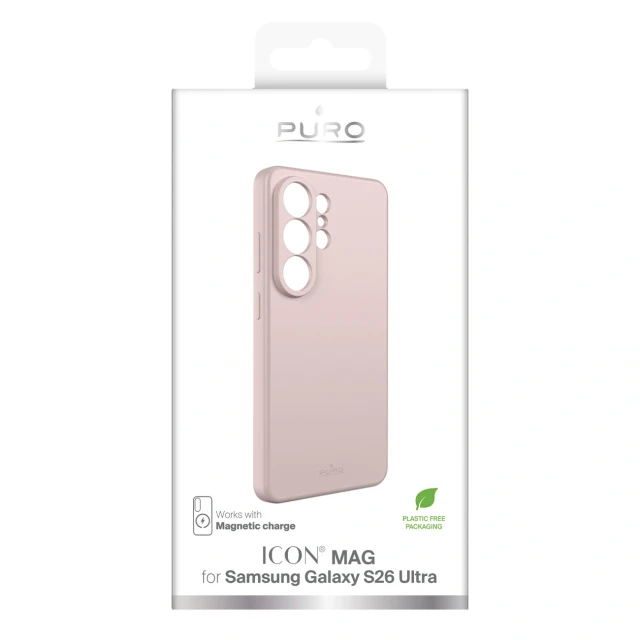 Чехол Puro ICON MAG для Samsung Galaxy S26 Ultra Pink with MagSafe (8018417536182)