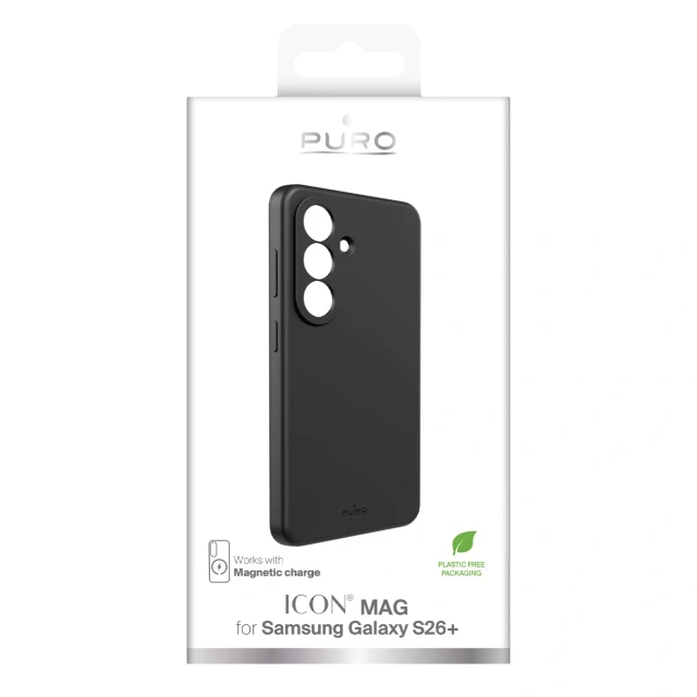 Чохол Puro ICON MAG для Samsung Galaxy S26 Plus Чорний with MagSafe (8018417536205)