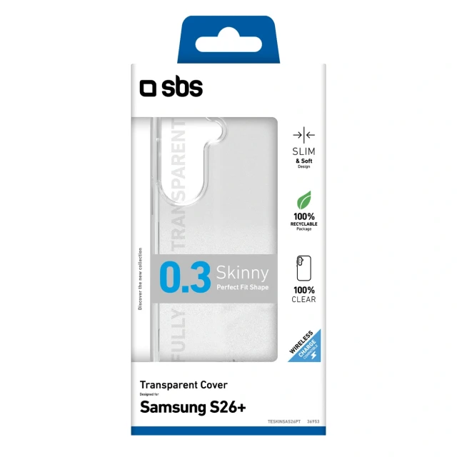 Чохол SBS Skinny Cover для Samsung Galaxy S26 Plus Clear (8018417536953)