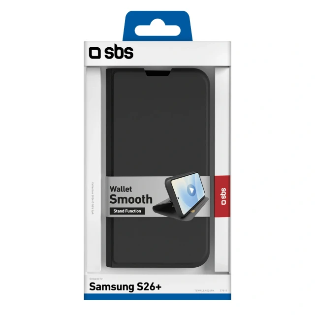 Чохол SBS Wallet Smooth для Samsung Galaxy S26 Plus Black (8018417537011)