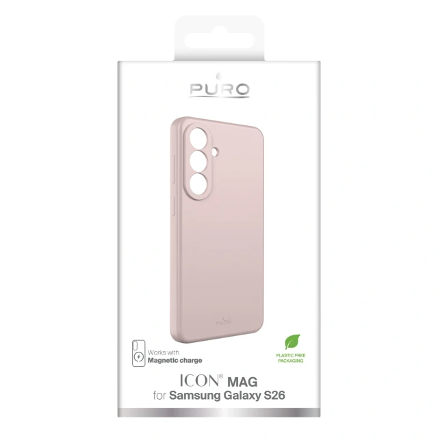 Чохол Puro ICON MAG для Samsung Galaxy S26 Рожевий with MagSafe (8018417537172)