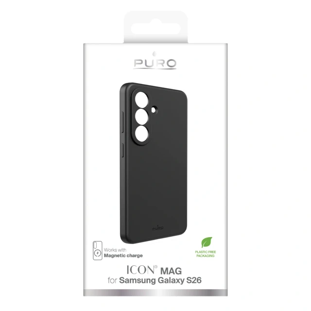 Чохол Puro ICON MAG для Samsung Galaxy S26 чорний with MagSafe (8018417537189)