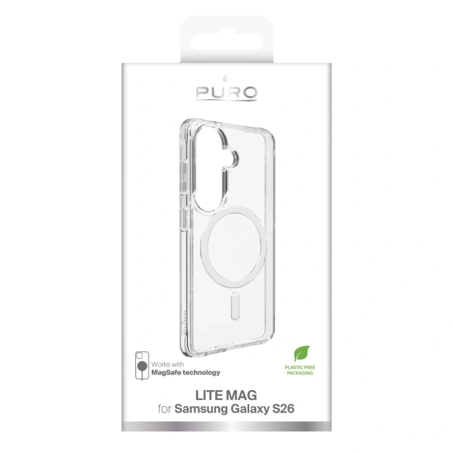 Чохол Puro LITE MAG для Samsung Galaxy S26 прозорий with MagSafe (8018417537196)
