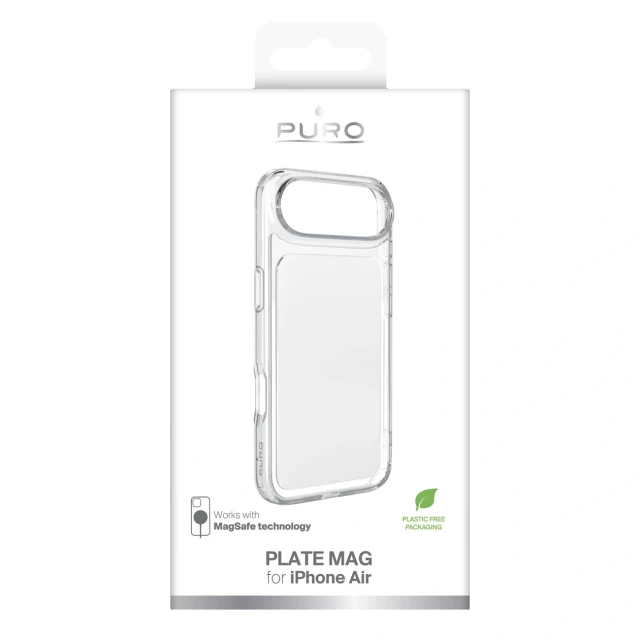 Чохол Puro Plate Mag для iPhone 17 Air White with MagSafe (8018417538087)