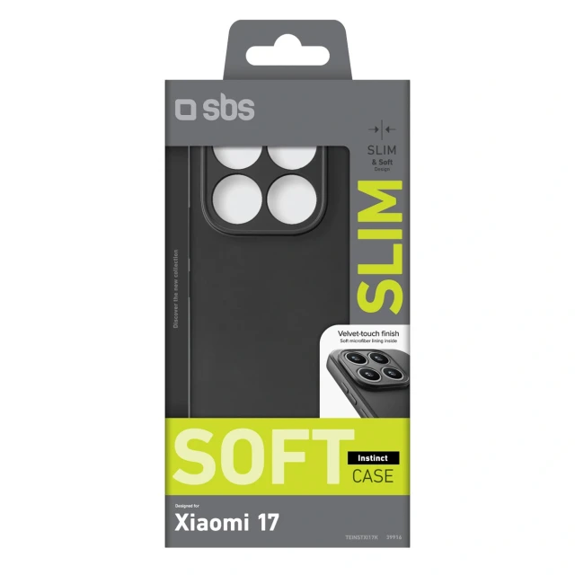 Чохол SBS Instinct для Xiaomi 17 Black (8018417539916)