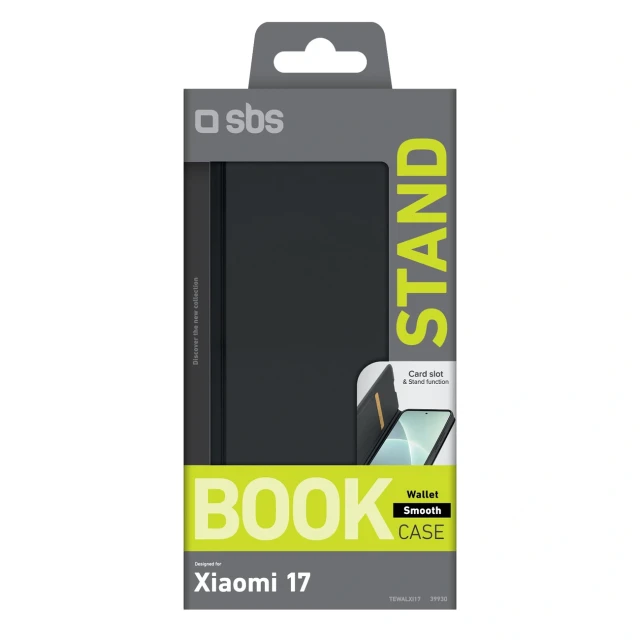 Чохол SBS Wallet Smooth для Xiaomi 17 Black (8018417539930)