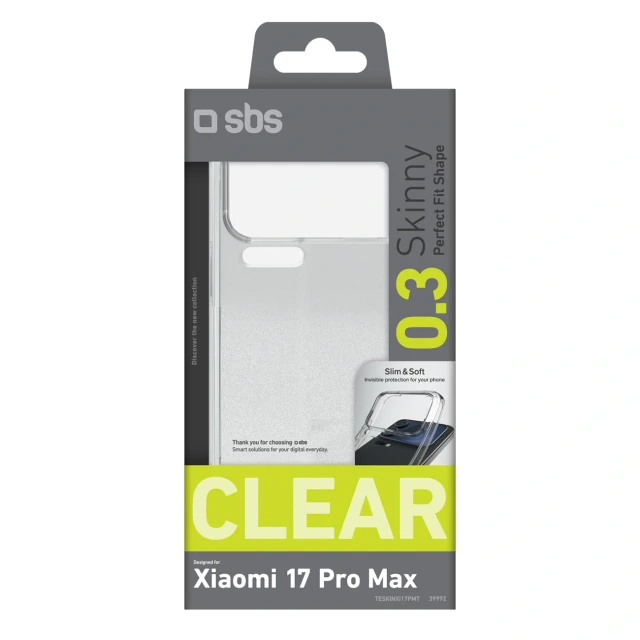 Чохол SBS Skinny Cover для Xiaomi 17 Pro Max Clear (8018417539992)