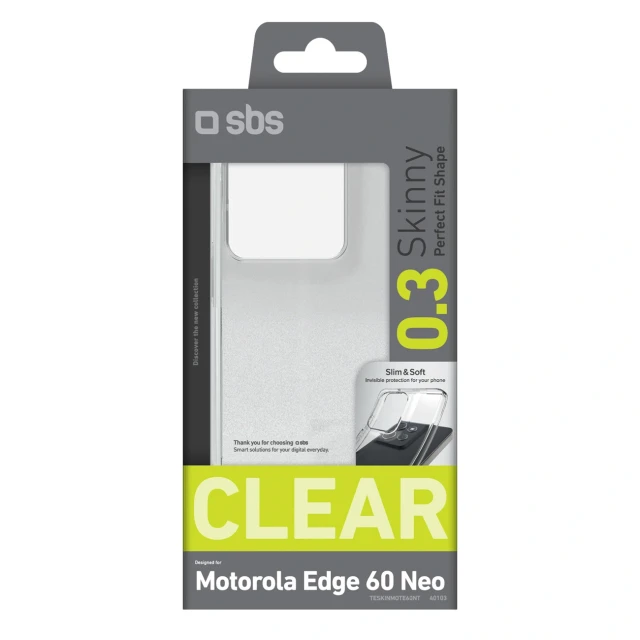 Чохол SBS Skinny Cover для Motorola Edge 60 Neo Clear (8018417540103)