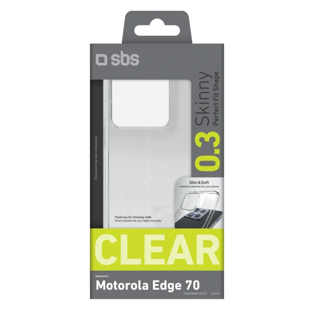 Чохол SBS Skinny Cover для Motorola Edge 70 Clear (8018417540394)