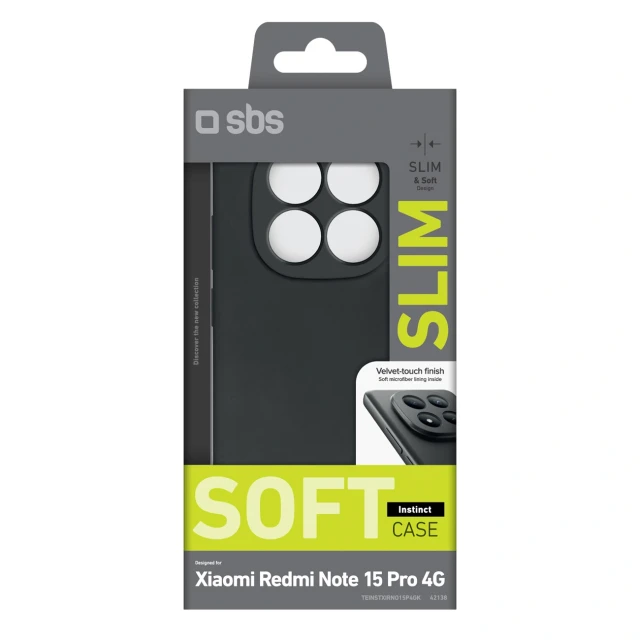 Чохол SBS Instinct для Xiaomi Redmi Note 15 Pro Black (8018417542138)
