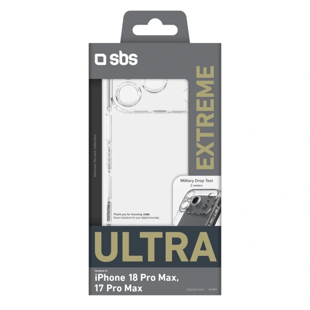 Чохол SBS Extreme Cover X2 для iPhone 18 Pro Max Transparent (8018417549380)