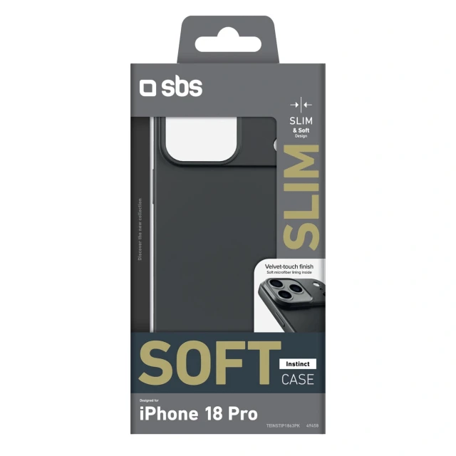 Чохол SBS Instinct для iPhone 18 Pro | 17 Pro Black (8018417549458)
