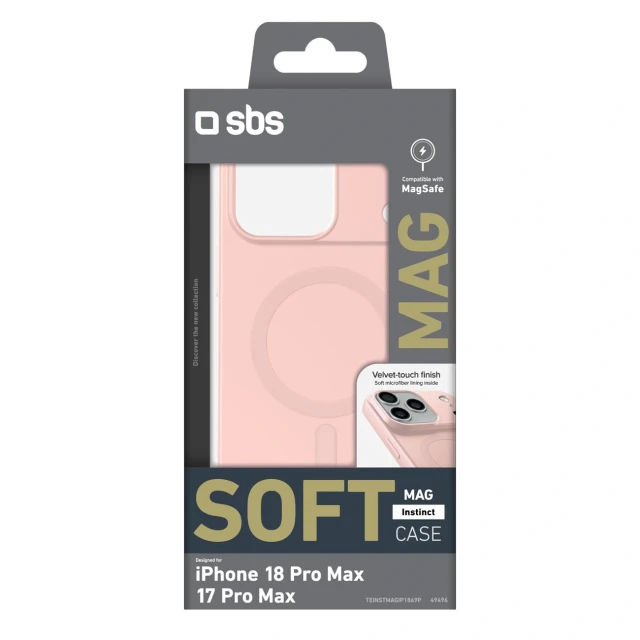Чохол SBS Instinct Mag для iPhone 18 Pro Max | 17 Pro Max Pink with MagSafe (8018417549496)