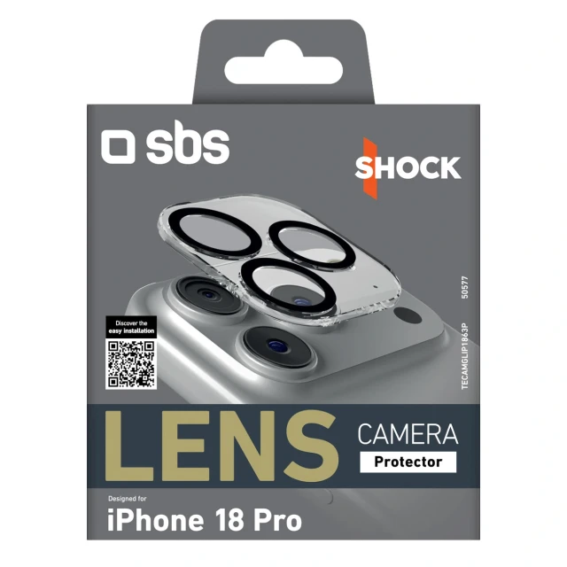 Захисне скло для камери SBS Lens Camera Protector для iPhone 18 Pro (8018417550577)