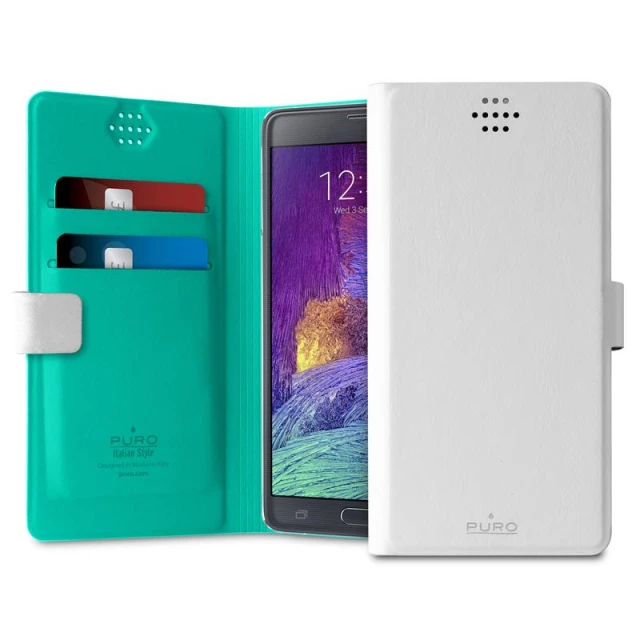 Чехол Puro Uniwallet Bi-Color универсальный White (UNIWALLET1WHIXXL)