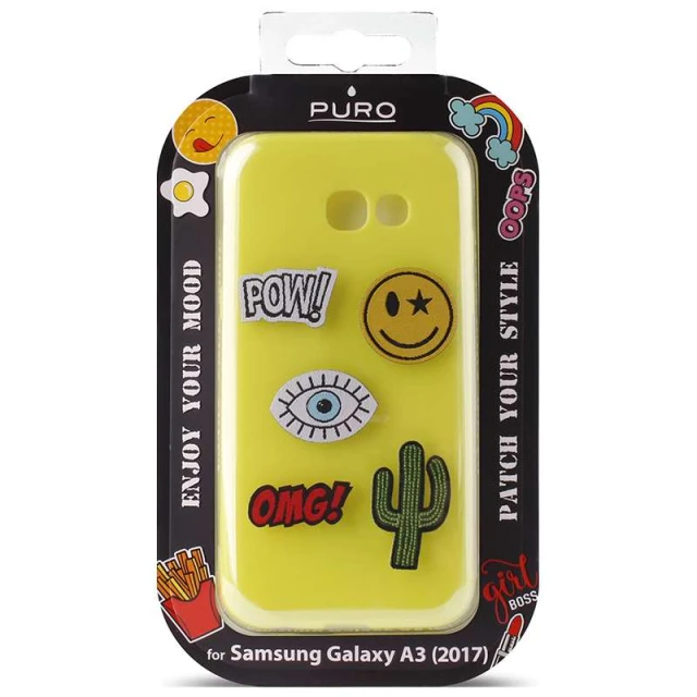 Чохол Puro Patch Mania для Samsung Galaxy A3 (2017) Yellow (SGGA317PM1GRN)