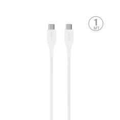Кабель Puro Elektrik Puro Plain USB-C - USB-C Power Delivery 2m White (8033830291715)