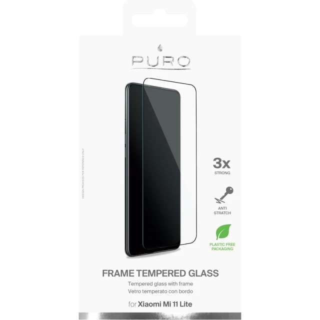 Захисне скло Puro Frame для Xiaomi Mi 11 Lite Black (SDGFRMI11LXMBLK)
