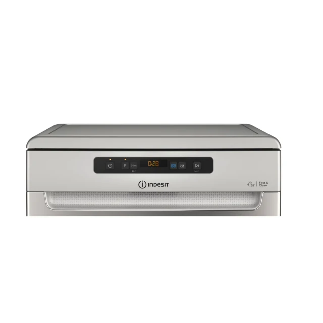 Посудомийна машина Indesit D2F HD624 AS окремостояча 14 комплектів клас E Silver (8050147663035)