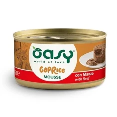 Вологий корм для котів Oasy Caprice Mousse з яловичиною 85 г (8053017342795)