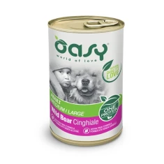 Вологий корм для собак Oasy One Protein Adult Medium/Large з кабаном 400 г (8053017346175)