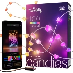 Гірлянда Twinkly Candies 100 LED RGB серця Clear провід USB-C (8053614841233)