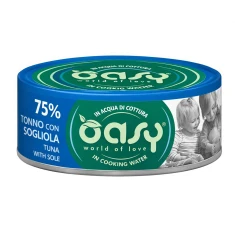 Вологий корм для котів Oasy More Love з тунцем і камбалою 70 г (8054329511398)