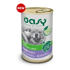 Вологий корм для собак Oasy One Protein Adult Medium/Large з качкою 400 г (8054329511992)