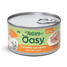 Вологий корм для котів Oasy Natury Soft Jelly з тунцем і морквою 150 г (8054329513613)