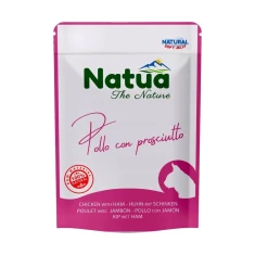 Вологий корм для котів Natua Natural з куркою та шинкою 70 г (8057507370701)