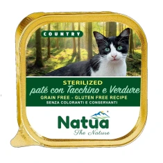 Вологий корм для котів Natua Country Sterilized з індичкою та овочами 100 г (8057507371272)
