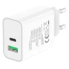 Мережевий зарядний пристрій Techly GaN USB-C 30W PD USB-A (8058956621901)