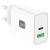 Мережевий зарядний пристрій Techly GaN USB-C 30W PD USB-A (8058956621901)