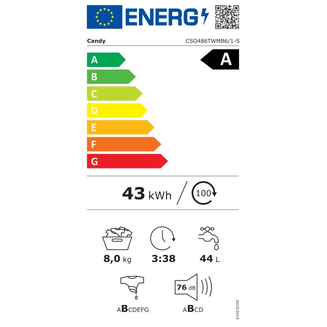 Пральна машина Candy Smart Pro Inverter 8 кг 1400 об/хв White (8059019099279)