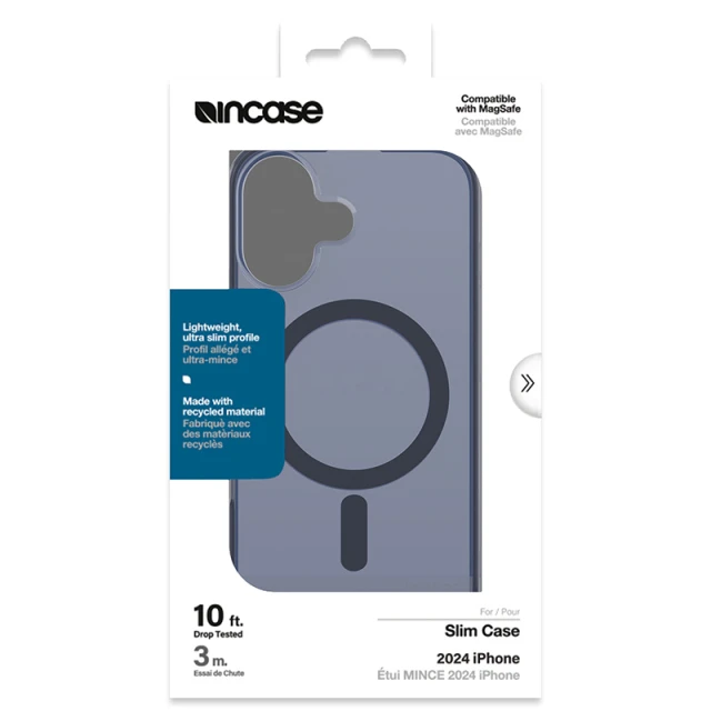 Чохол Incase Slim для iPhone 16 Deep Space Blue with MagSafe (INPH190401-DSBL)