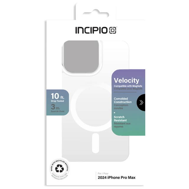 Чохол Incipio Velocity для iPhone 16 Pro Max Clear with MagSafe (IPH-2165-CLR)
