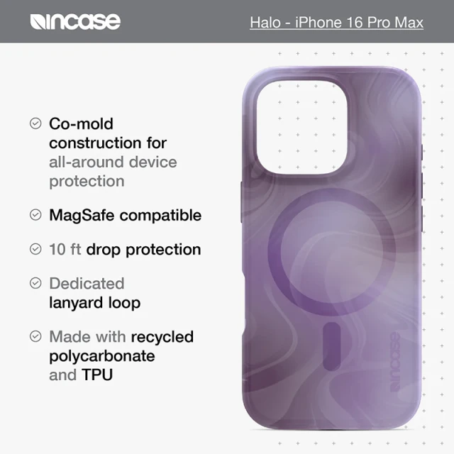 Чохол Incase Halo для iPhone 16 Pro Max Oil Slick Lilac with MagSafe (INPH190412-OSLL)