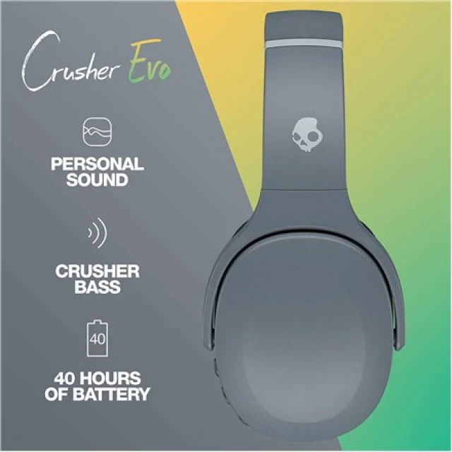 Наушники Skullcandy Crusher Evo беспроводные Chill Grey (810015587256)