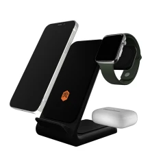 Бездротова зарядка STM ChargeTree Swing 3в1 для iPhone, AirPods, Apple Watch Black (STM-931-323Z-02)