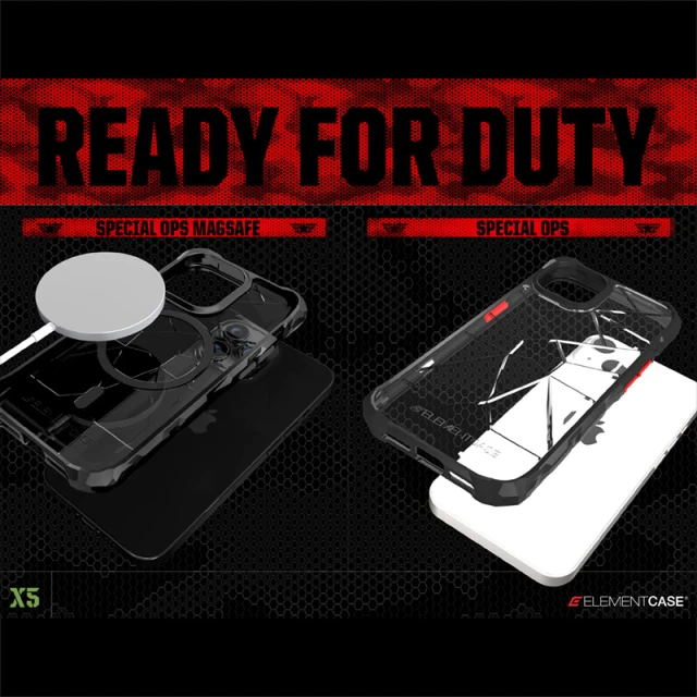 Чехол Element Case Special Ops X5 для iPhone 14 | 13 Clear Black (EMT-322-262FQ-02)