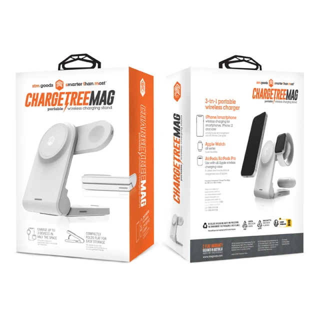 Бездротова зарядка STM ChargeTree MAG 3в1 White (STM-931-398Z-01)
