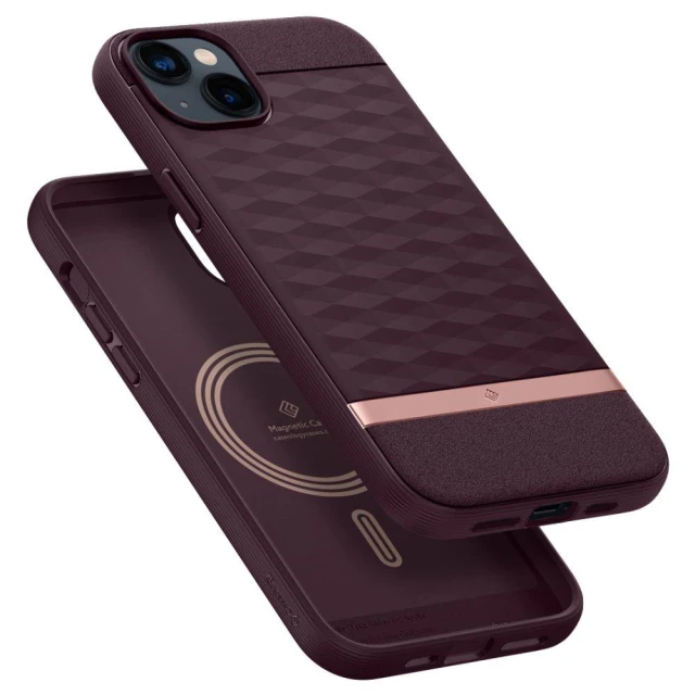Чохол Spigen Caseology Parallax для iPhone 14 | 13 Burgundy with MagSafe (ACS05076)