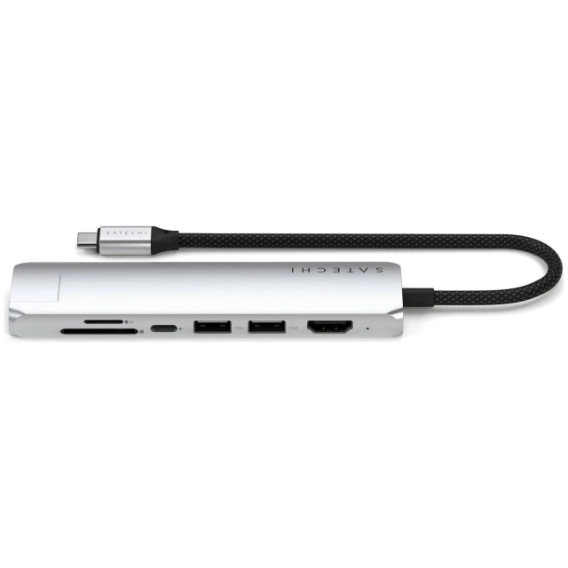 Адаптер HUB 7в1 USB C Satechi Slim для Mac/PC Silver (810086361502)