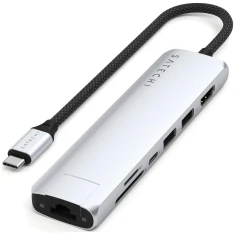 Адаптер HUB 7в1 USB C Satechi Slim для Mac/PC Silver (810086361502)