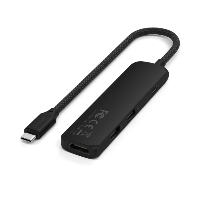 Хаб Satechi 4в1 Type-C ST-P4SK Black (810086361731)
