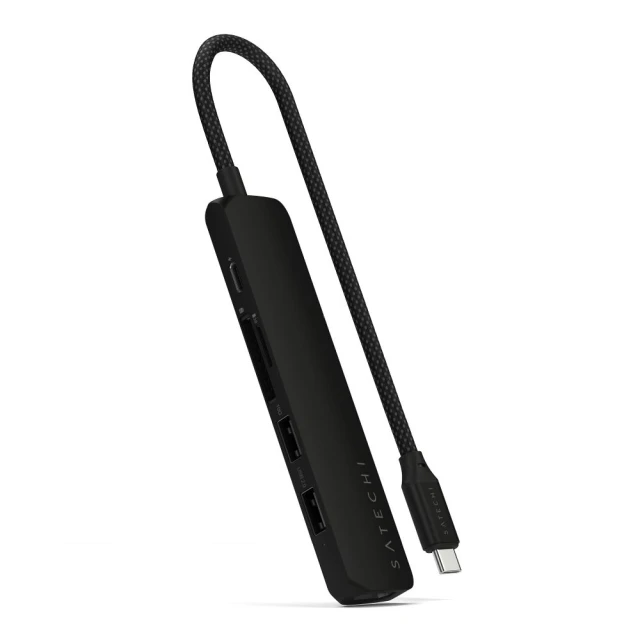 Хаб Satechi 6в1 Type-C ST-P6SK Black (810086361793)