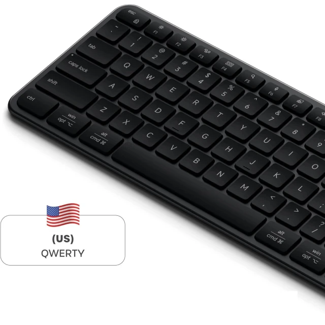Клавіатура бездротова QWERTY Satechi Slim EX3 для Mac/PC Black (810086363308)