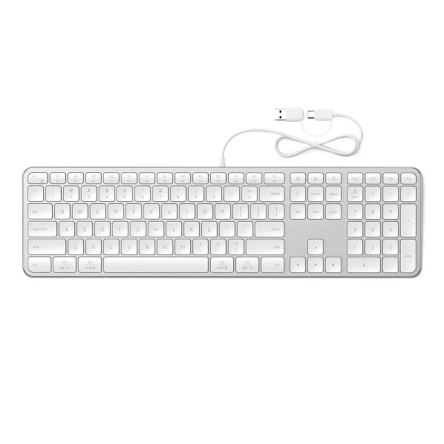 Клавіатура Satechi Slim LX3 Wired USB A/USB C QWERTY Grey (810086363483)