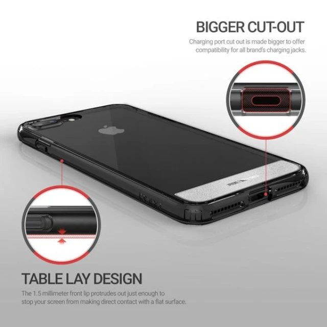 Чохол iPhone 8 Plus/7 Plus Obliq Naked Shield Smoky Black (OBIP7PL-NKDS02)